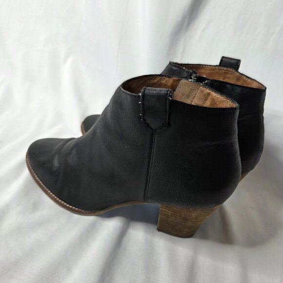 Madewell Womens Size 8.5 Ankle Booties Leather Black Billie E0191 - Picture 7 of 8